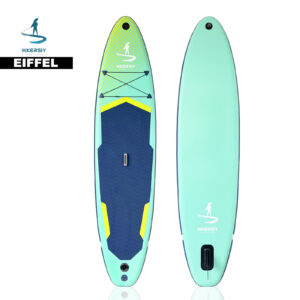 High Quality ISUP Inflatable Stand-Up Paddle Board Racing SUP Boards for Excellent Printing Accessory Product Category eiffel green