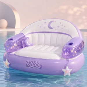 Inflatable Floating Lounge Platform With Sofa Seating For Lakes Resorts And Beach Clubs