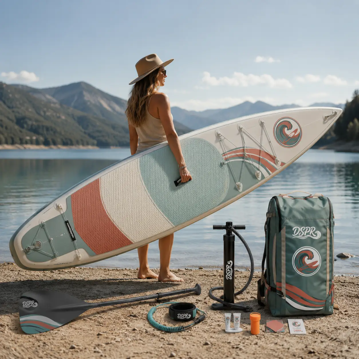 Wide touring inflatable SUP board for stable cruising