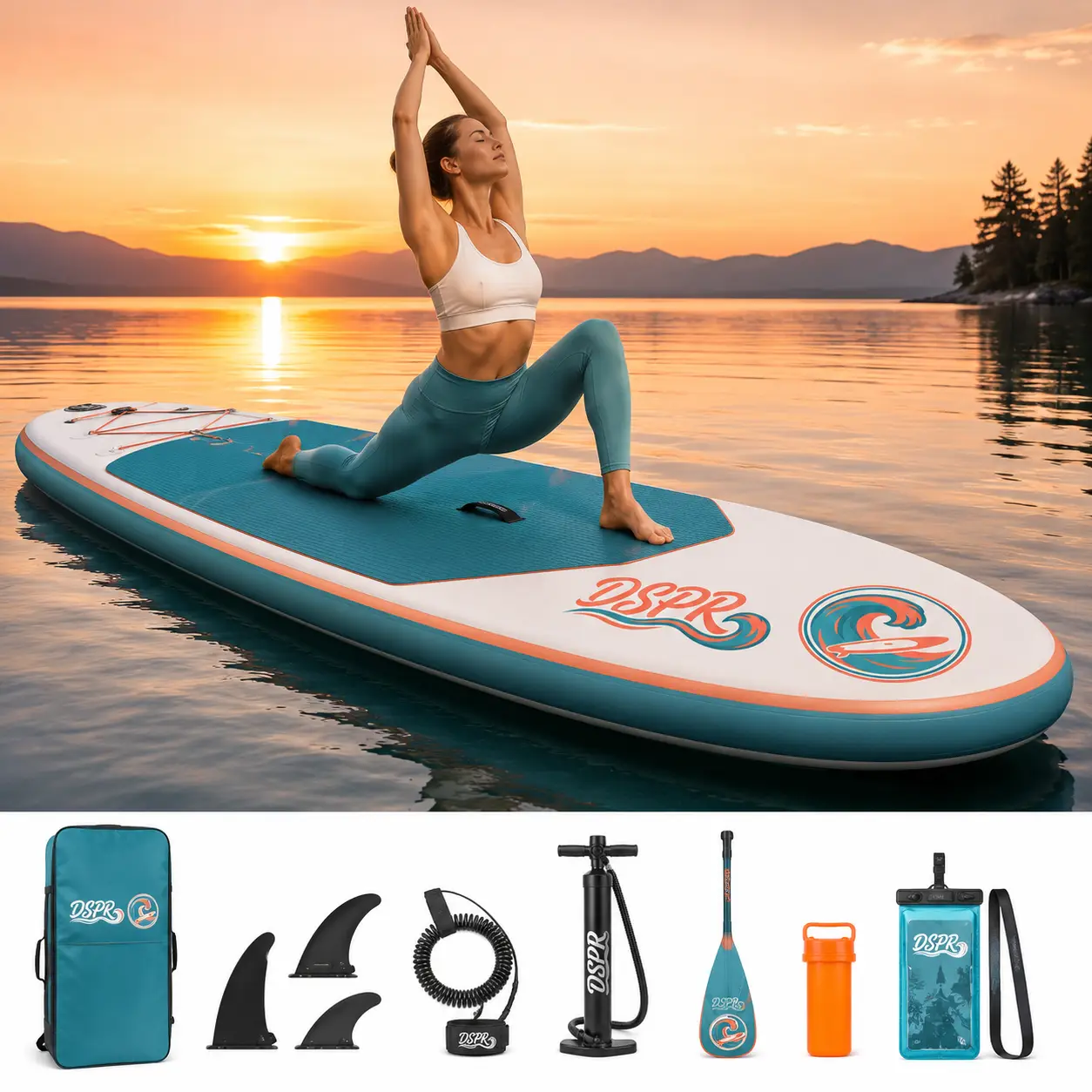 Custom yoga SUP board for women with soft color design