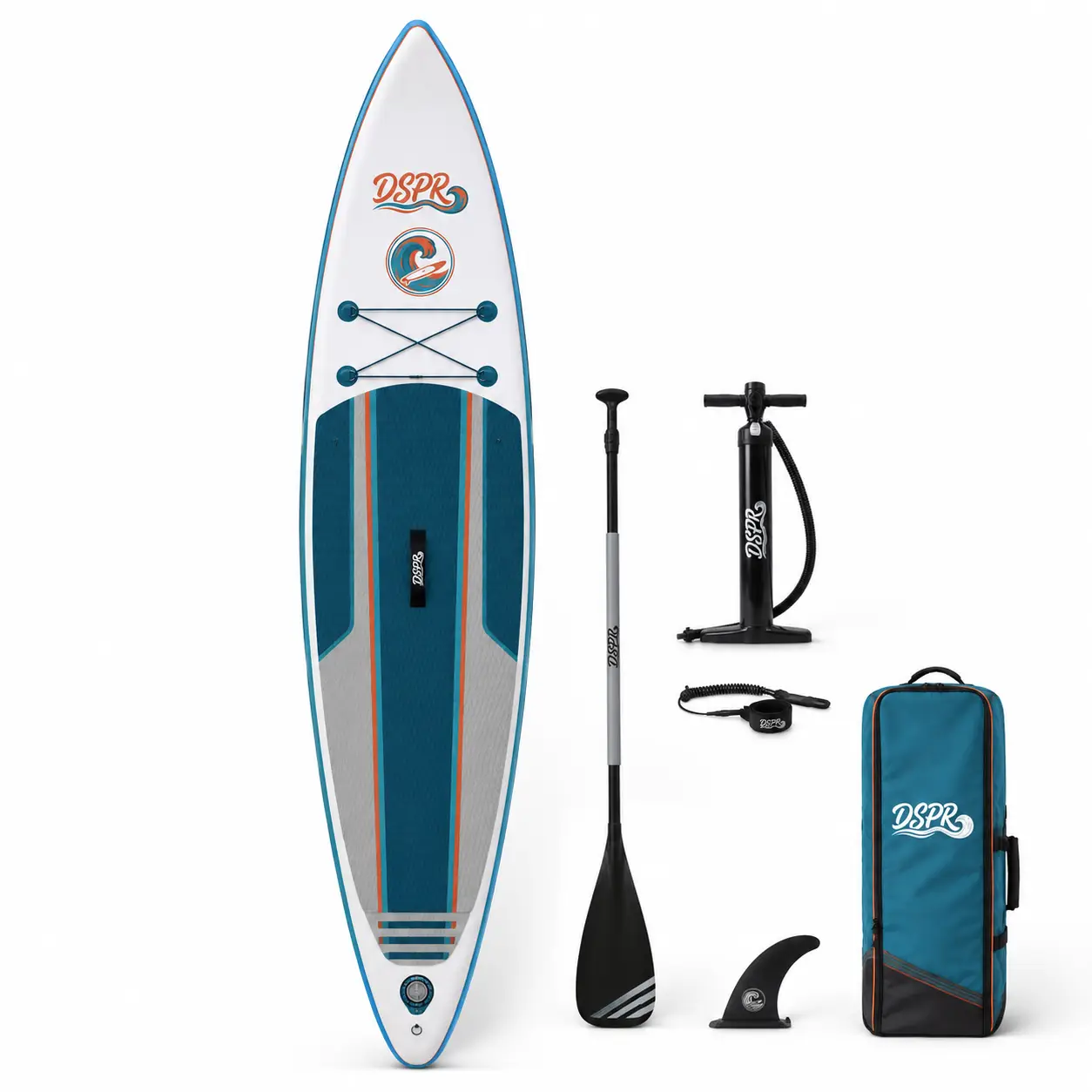 Narrow inflatable race SUP board for advanced paddlers