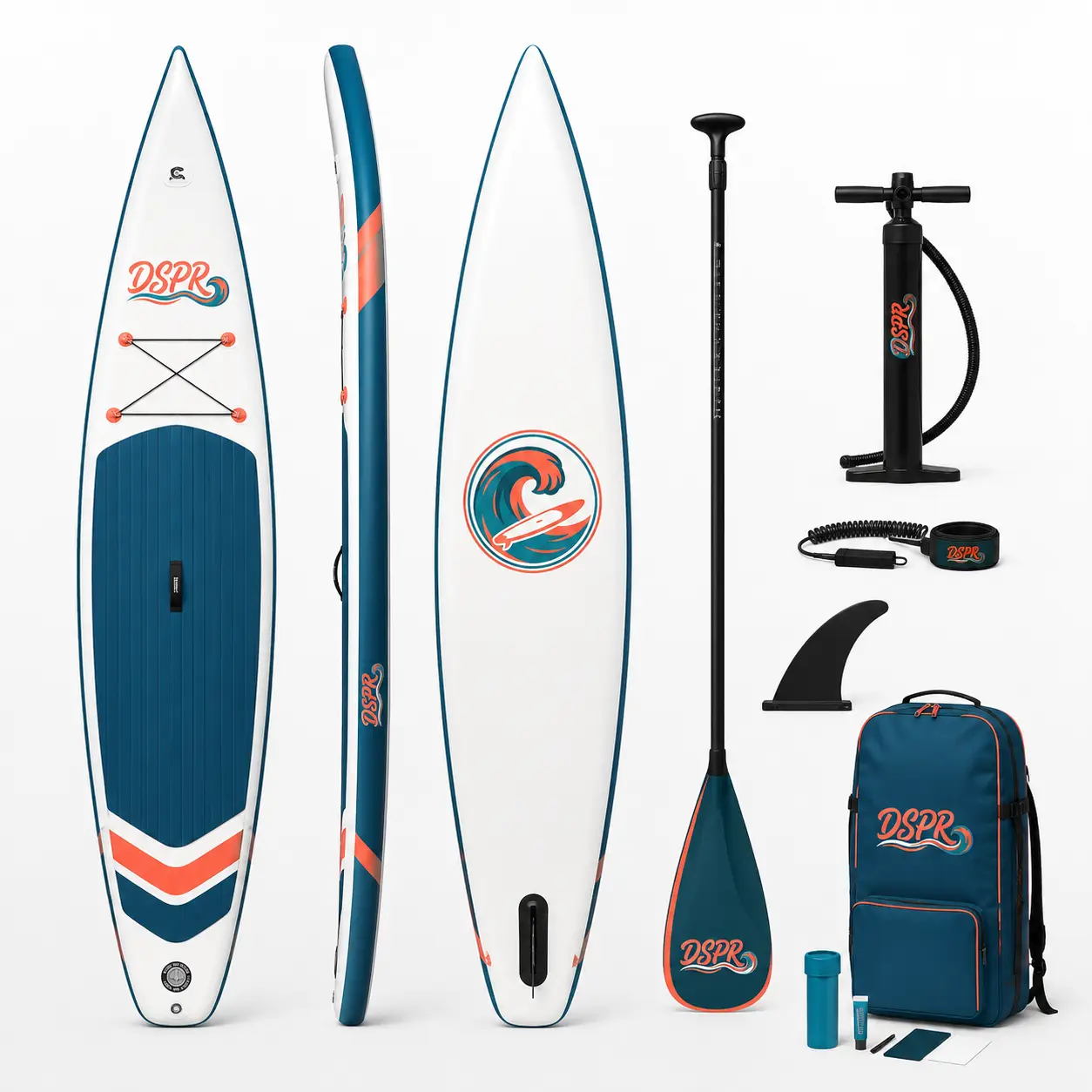 Inflatable racing SUP board for fitness and endurance training