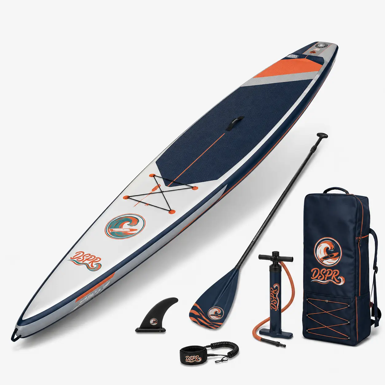 Premium inflatable speed SUP board with full accessory kit