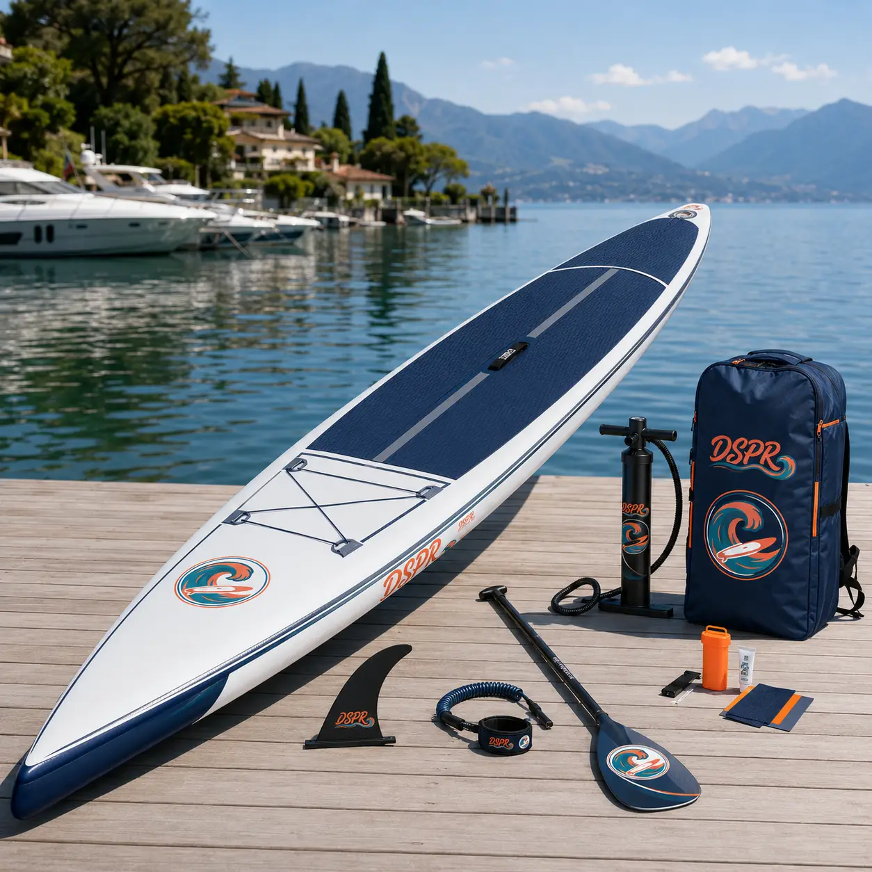 Custom inflatable race touring SUP board for performance travel