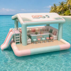 Custom Inflatable Floating Platform With Sunshade