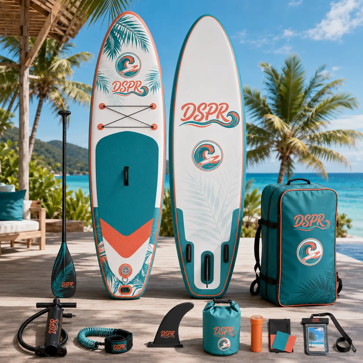 Custom family all around inflatable SUP board