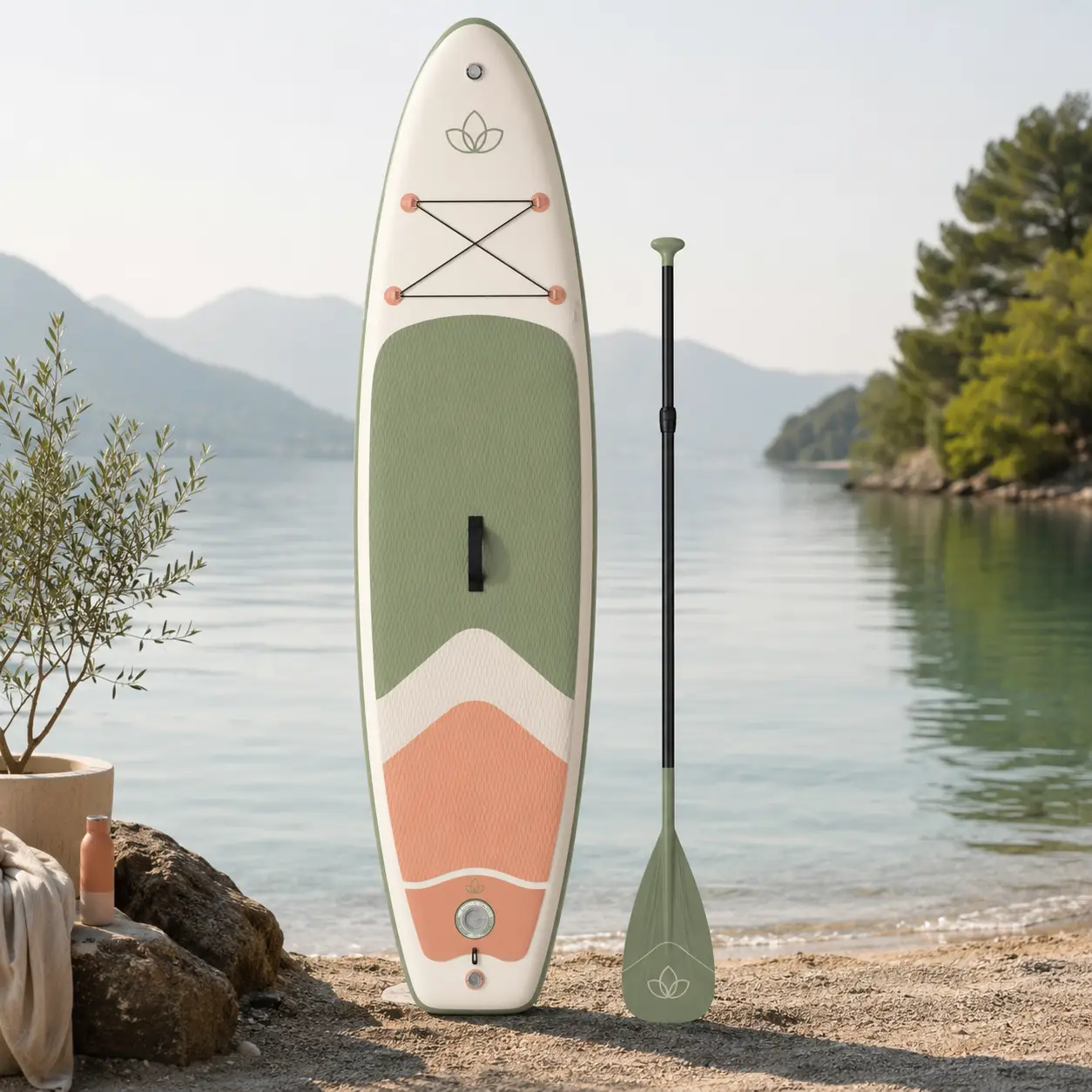 Durable all around inflatable SUP board for rental business