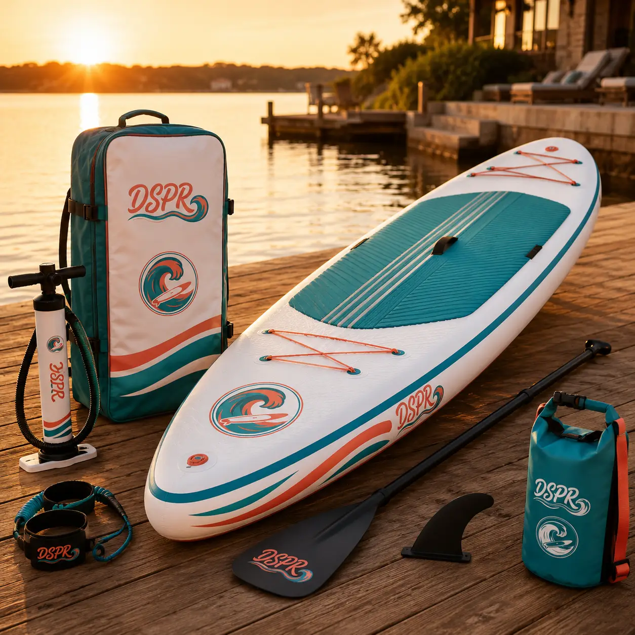 All around inflatable SUP board for lake and coastal water
