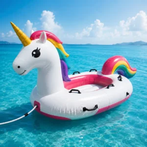Custom Inflatable Unicorn Towable Tube for Kids and Resorts