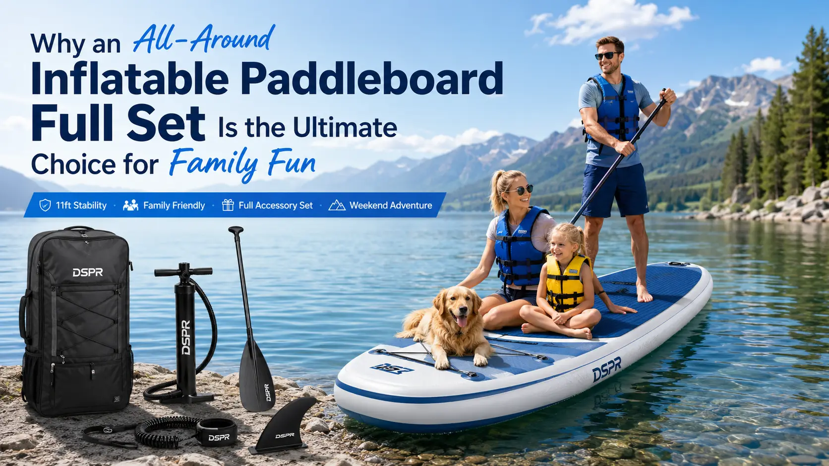 all-around inflatable paddleboard full set